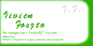 vivien foszto business card